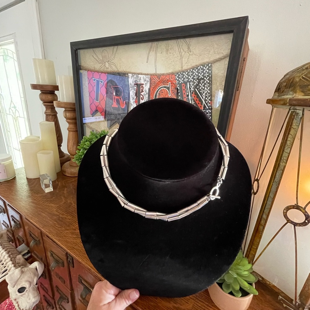 Taxco Mexican silver 925 tube necklace